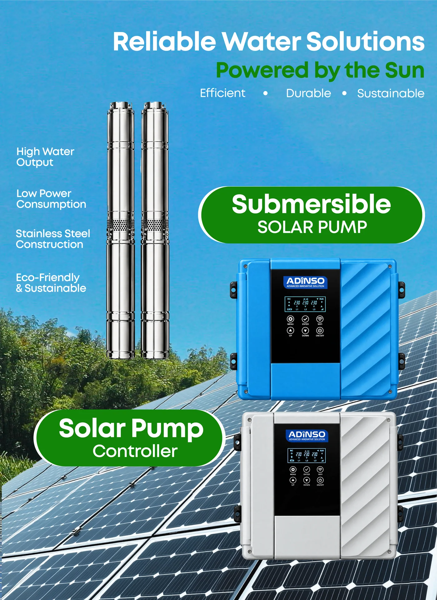 Submersible Solar Pumps & Controllers