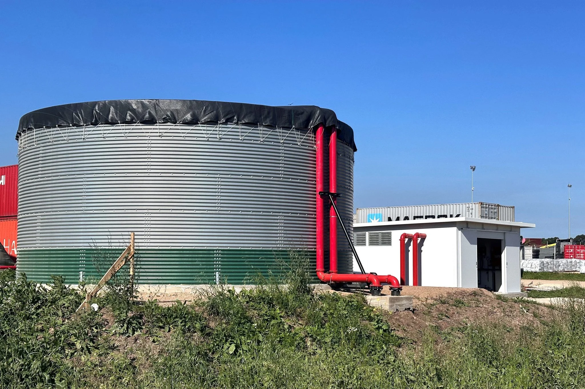 NPI corrugated galvanized steel fire protection water storage tank